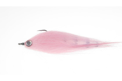 Джиг-стример M (120-135 мм), цвет 1211 (розовое тело, белый хвост, натуральные глазки), крючок 3/0